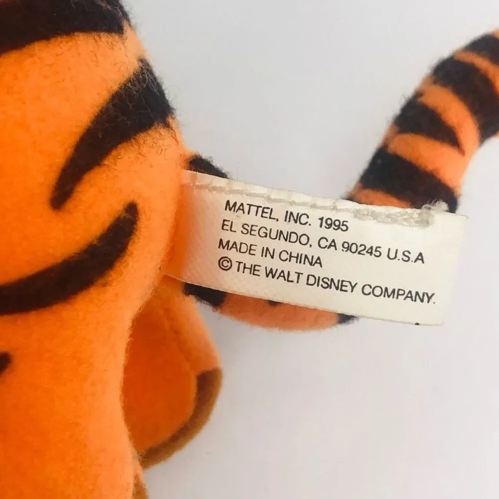 vintage disney tigger plush rattle finger puppet 6 inch 1995 winnie the pooh‎